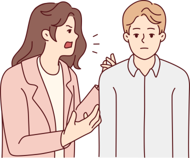 Deli karı cahil kocaya bağırıyor.