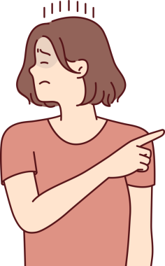 Gücenmiş bir kadın arkasını döner ve gözlerini kapatır. Kavga üstüne kavga. Vektör resmi