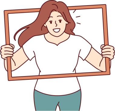 Bir kadın fotoğraf albümü için yaratıcı bir portre çekmek istiyor..