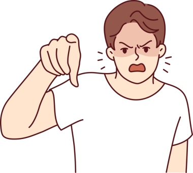 Kızgın adam ekranı işaret ediyor ve öfkeyle bağırıyor, sorunlar için seni suçluyor.