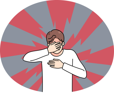 Mutsuz adam depresyon ya da endişeden muzdarip