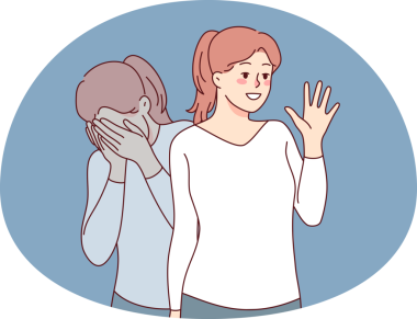 Depresyondaki kız mutluymuş gibi davranıyor.