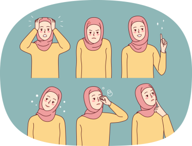 Türbanlı kadın seti