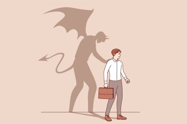 Şeytani iş adamı, girişimciyi suç işlemeye ve kanunları çiğnemeye itiyor. Yeni bir pozisyon almak ve kariyer basamaklarını tırmanmak için her şeyi yapmaya hazır bir ofis memurunun şeytani ruhu.