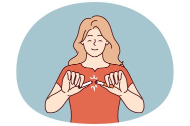 Gülümseyen kadın sigarayı, nikotin bağımlılığı ve sigara içmeyle mücadele işareti olarak kırıyor. Sigara içmeyi reddeden bir kız, sağlığa zararlı tütün şirketlerinin ürünlerini kullanmayı reddediyor.