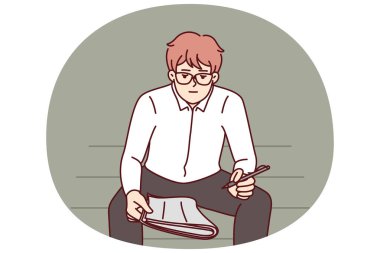 Gazetesi olan işsiz bir adam park bankında otururken boş yer arıyor. Resmi kıyafetli işsiz bir adam özgeçmiş göndereceği yerleri seçiyor ve işe alım mülakatına kaydoluyor.