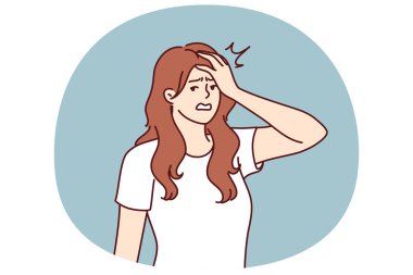 Kuryeden gelen gecikmeyi öğrendikten sonra yüzü asık bir kadın el hareketi yapıyor. Sinirli kız elini alnına koyar. Psikolojik baskıyla ilişkili anksiyete ve yorgunluk gösterir.