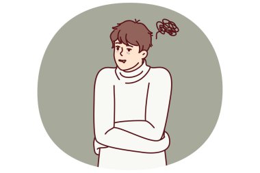 Deli gömleği giyen adam geçmişteki sorunlarla ilgili akıl hastalığından muzdarip. Adam beyaz deli gömleği giyiyor ve uzun bir depresyondan sonra karışık düşünceleri kontrol edemiyor.