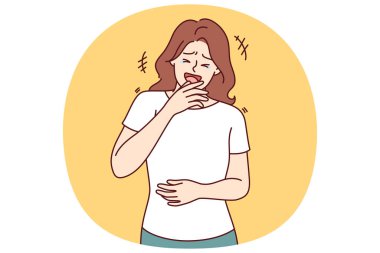 Televizyon programında ünlü stand-up komedyenleriyle ilgili yeni bir fıkra dinledikten sonra kadın kahkahalarla gülüyor ve karnını sıkıyor. Kız gülüyor arkadaşlarından komik hikayeler duyuyor ya da meslektaşlarına eşek şakası yapmayı öğreniyor.