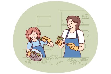 Anne ve kızı ekoloji sevgisine aşılamak için şeffaf akvaryuma sulu bitkiler ekerek diy florarium yapıyorlar. Mutlu kız annesiyle birlikte çiçekçi olma hayalleri kuruyor.