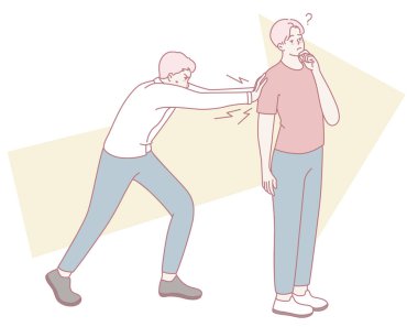 İki birey arasındaki etkileşimi gösteren merak uyandırıcı bir sahne. İkisi de tuhaf ve kafa karıştırıcı ifadeler sergiliyor.