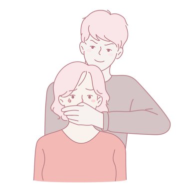 İnce bir duygusal an içindeki iki karakter arasındaki gergin ve karmaşık bir etkileşimi yakalayan çizimsel bir parça.