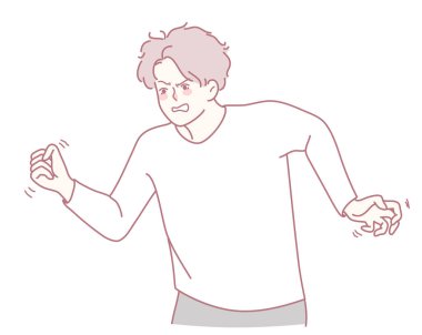 Hareketi canlı bir şekilde tasvir eden dinamik bir karakterin büyüleyici bir eskizi, eylemi ve derin duyguları ifade etmek için mükemmel.