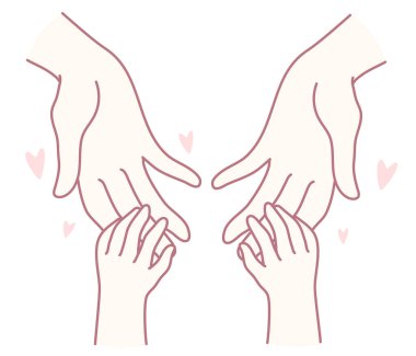 Sevdiklerimiz arasındaki derin aile bağlarını ve sevgiyi sembolize eden ellerin duygusal bir yansıması.