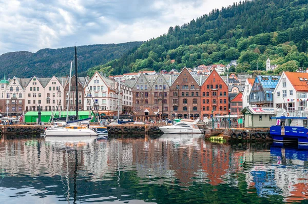 Bergen Norvège Août 2022 Vue Sur Front Mer Les Quais — Photo