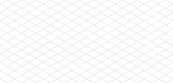 アイソメトリックグリッドシームレスパターン 概要等方テンプレートの背景 六角形と三角形のドットラインシームレスなテクスチャ 白い背景のベクトルイラスト — ストックベクタ