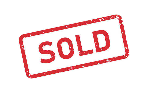 Гранж Продано слово "резиновая печать". Продан набор стикеров. Гранж винтажный квадратный ярлык. Векторная иллюстрация на белом фоне.