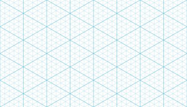Isome ızgarası dikişsiz desen. Taslak izometrik grafik şablonu arka planı. Altıgen ve üçgenler dikişsiz doku çizgisi. Beyaz arkaplanda vektör illüstrasyonu.