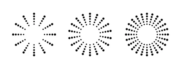 Dot Radial Circle Lines Líneas Geométricas Circulares Velocidad Radiante Sol — Archivo Imágenes Vectoriales