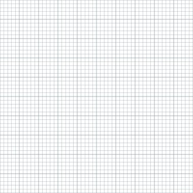 Milimetre grafik kâğıt ızgarası pürüzsüz desen. Soyut geometrik kare arkaplan. Okul için çizgi modeli, teknik mühendislik ölçeği. Beyaz arkaplanda vektör illüstrasyonu.