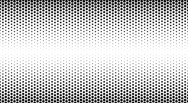 Dotted gradient halftone background. Horizontal seamless dotted pattern in pop art style. Abstract modern stylish texture. Fade gradient black and white half tone background. Vector illustration.