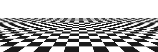 Chess Perspective Floor Background Black White Chessboard Perspective Floor Texture — Stockvektor