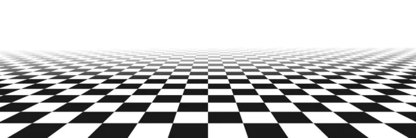 Chess Perspective Floor Background Black White Chessboard Perspective Floor Texture — Stockvektor