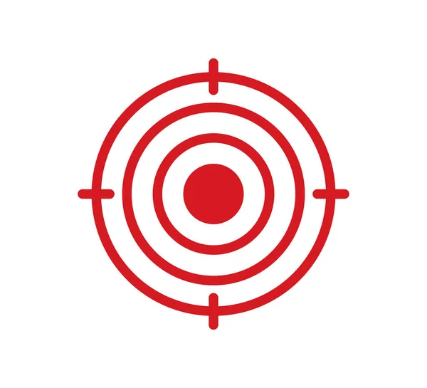 Schmerzpunkt Symbol Schmerz Roter Kreis Markierung Zielpunkt Symbol Für Medizinisches — Stockvektor