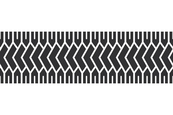 Reifenprofil Nahtloses Element Autoreifenmuster Laufflächenprofil Der Reifen Reifenabdruck Vektor Illustration — Stockvektor