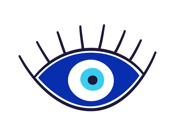 Evil Eye Talisman Icon Turkish Greek Eye Symbol Greece Ethnic — Stock Vector