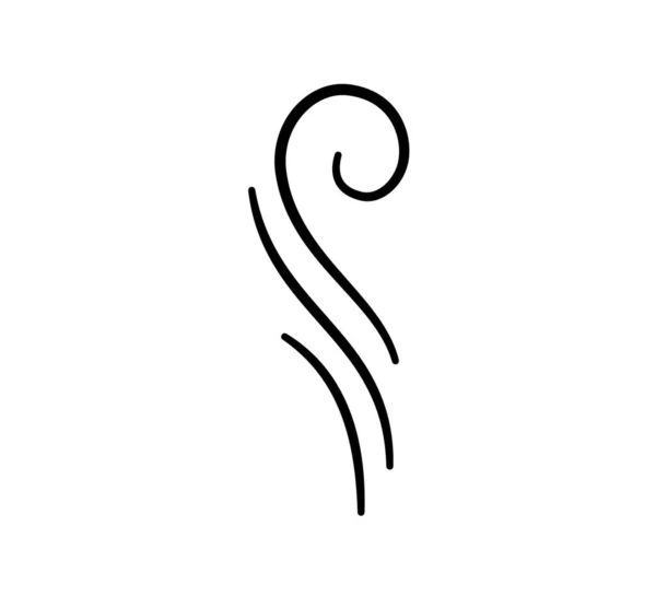 Doodle Smoke Icon Water Steam Symbol Hand Drawn Hot Vapor — Stock Vector