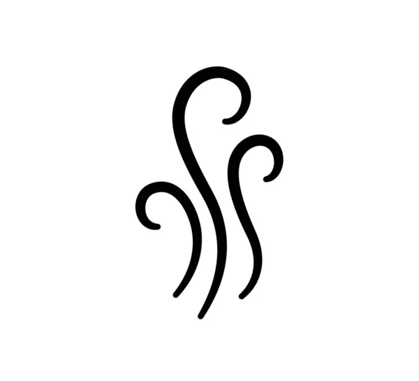 Doodle Smoke Icon Water Steam Symbol Hand Drawn Hot Vapor — Stock Vector