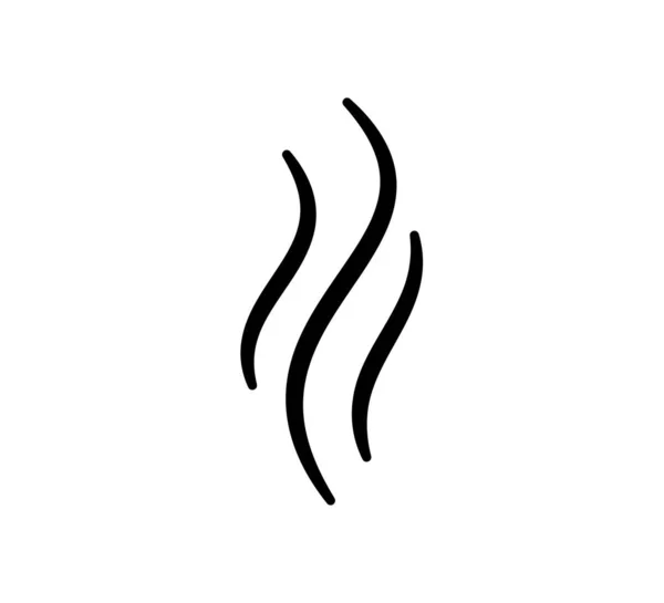 Doodle Rauch Ikone Wasserdampf Symbol Handgezogener Heißer Dampf Linienluftgeruch Symbol — Stockvektor