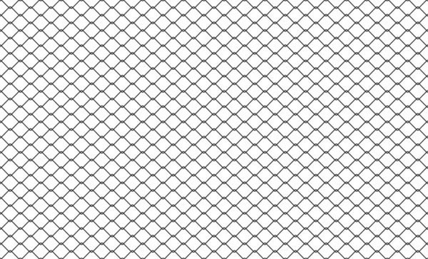 stock vector Steel wire chain link fence or rabitz seamless pattern. Metal lattice with rhombus shape silhouette. Grid fence background. Prison wire mesh seamless texture. Vector illustration on white background.