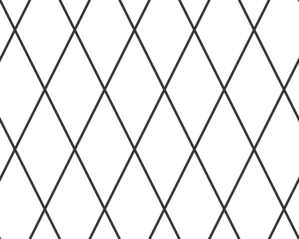Diagonal Cross Line Grid Seamless Pattern Geometric Diamond Texture Black — Stock Vector