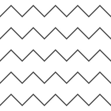Zigzag ince, pürüzsüz desen. Siyah yatay zig zag vintage çizgileri. Geometrik tekrarlayan çizgiler. Minimalist doku. Soyut tek renkli arkaplan. Vektör illüstrasyonu.