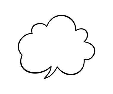 Manga konuşma baloncukları elementi. El çizimi sohbet kutusu. Doodle manga konuşma balonu. Çizgi roman karikatür baloncuk çerçevesi. Vektör illüstrasyonu beyaz arkaplanda izole edildi.