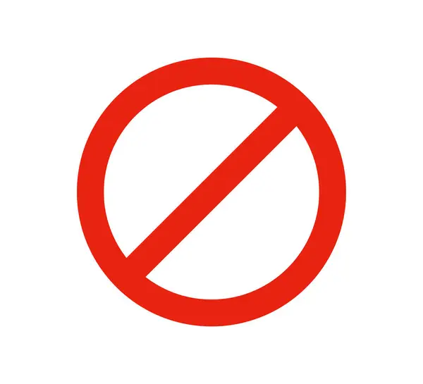 Panneau Circulaire Interdit Icône Rouge Interdiction Icône Ban Cercle Rouge Graphismes Vectoriels