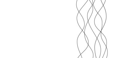 Çizgi eğrisi. İnce dalgalı çizgi deseni. Soyut dinamik eğri vuruşu. Basit çizgili grafik şablonu. Tasarım elemanı. Vektör illüstrasyonu beyaz arkaplanda izole edildi.