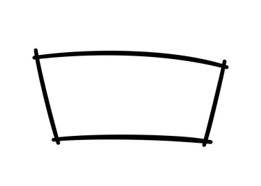 Serbest el çizimi dikdörtgen çerçeve. Dikdörtgen şeklinde karala. Kalem kare metin kutusu karala. Karalama tasarım elementleri. Hat sınırı. Vektör illüstrasyonu beyaz arkaplanda izole edildi.