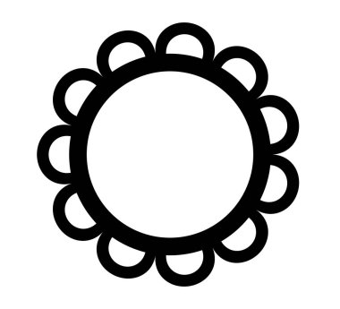 Uçsuz bucaksız çember çerçevesi. Sade, istiridyeli sınır. Kumaş dantel desenli çerçeve Şirin eski püskü süs eşyasını tekrar et. Doku kurdelesi. Vektör illüstrasyonu beyaz arkaplanda izole edildi.