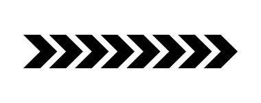 Sembol ok deseni. Sembol şekil çizgisi. Hareket yönü yol çizgisi. Üçgen ok işareti. Tekrar ediyorum, uyarı çizgili. Geçiş simgesi. Tasarım elemanı. Vektör illüstrasyonu beyaz arkaplanda izole edildi.