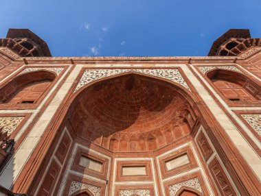 Buland Darwaza (Zafer Kapısı) Fatehpur Sikri 'nin ana girişi, Agra, Hindistan