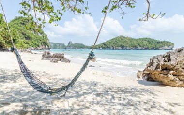        Landscape view tropical beach at Wua Ta Lap island in summer day, Ang thong Islands National Marine Park ,Surat Thani, Thailand clipart