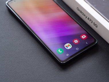 BANGKOK, THAILAND - 29 Eylül 2022: Yeni Samsung Galaksisi A serisi 