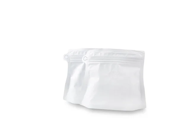 Συσκευασία Χάρτινης Πλαστικής Τσάντας Δύο Φύλλων Κλείσιμο Κενό Φερμουάρ Για — Φωτογραφία Αρχείου