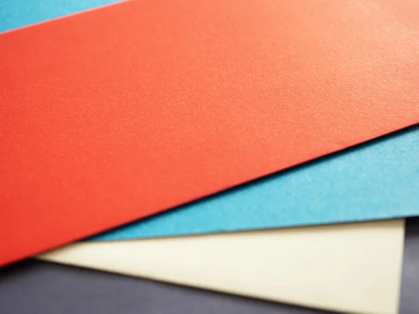 Forma Composición Geométrica Papel Color Abstracto Hoja Líneas Blanco Rojo —  Fotos de Stock
