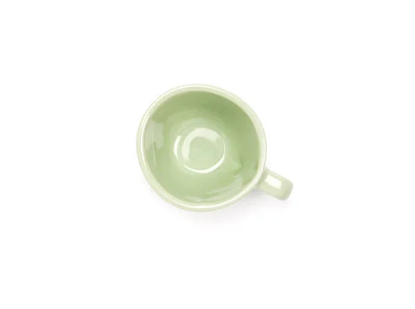 Leere Grüne Tasse Isoliert Auf Weißem Hintergrund Verwendung Für Haus — Stockfoto