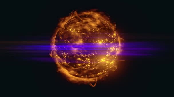 중심으로 회전하는 뜨거운 중성자별입니다 일러스트 — 비디오