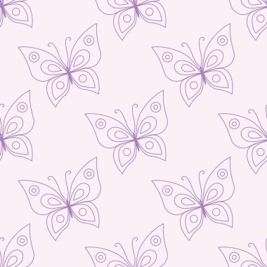 Mor kelebek vektörü tekrarlanan desensiz arkaplan